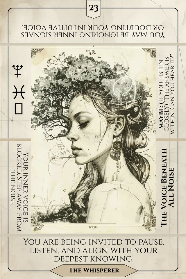 The Whisperer, card 23 of the Norse Spirit Tarot